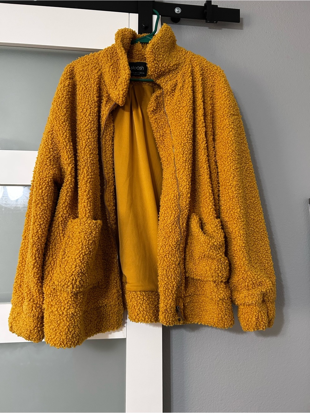 Women's Mustard Sherpa Jacket